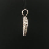 18k White Gold and 2.25cttw Diamond Large Heart Pendant 1.5"