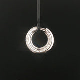 18k White Gold and 2cttw Pave Diamond Inside Out Hoop Earrings 0.75"