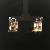 14k Yellow Gold 6g Vintage Greek Key Huggie Earrings 1"