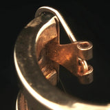 14k Yellow Gold 6g Vintage Greek Key Huggie Earrings 1"