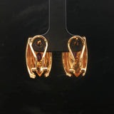 22k Yellow Gold and Ruby 13.4g Solid Vintage Huggie Earrings