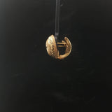 18k Yellow Gold 3.8g Vintage Diamond Cut Button Stud Earrings