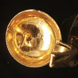 18k Yellow Gold 3.8g Vintage Diamond Cut Button Stud Earrings