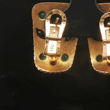 18k Yellow Multi Gemstone and Diamond 10.5g Vintage Stud Earrings