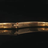 18k Yellow Gold Emerald and Diamond 18.3g Solid Bangle Bracelet 6.75"