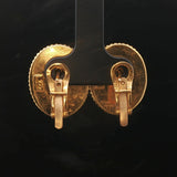 22k Yellow Gold and Ruby 11.8g Solid Vintage Oval Stud Earrings