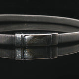 Marco Bicego 18k White Gold and Diamond Masai Coil Bracelet Italy 6.75"