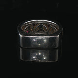 Harry K 18k Yellow and White Gold Ruby Diamond Openwork Band Ring Size 6.5