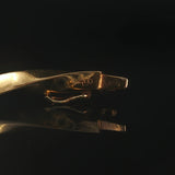 18k Yellow & White Gold 1.30cttw Diamond 27.6g Heavy Spiral Bangle Bracelet 6.5"