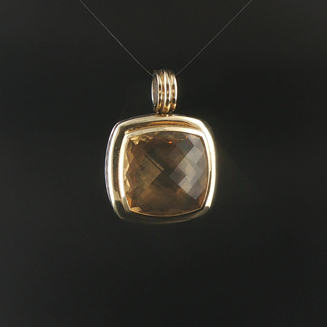 David Yurman 18k Yellow Gold Sterling Silver and Citrine Albion Pendant