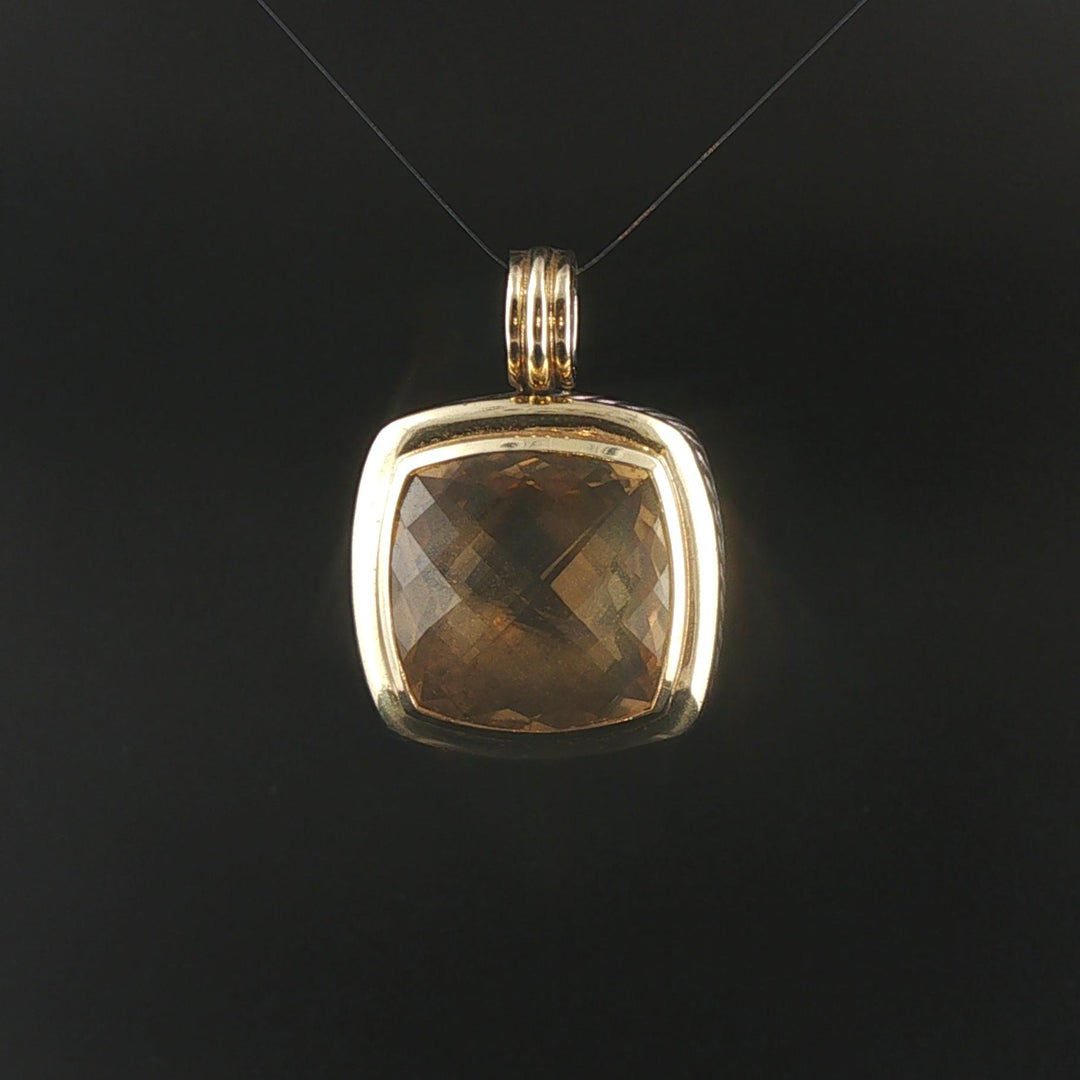 David Yurman 18k Yellow Gold Sterling Silver and Citrine Albion Pendant