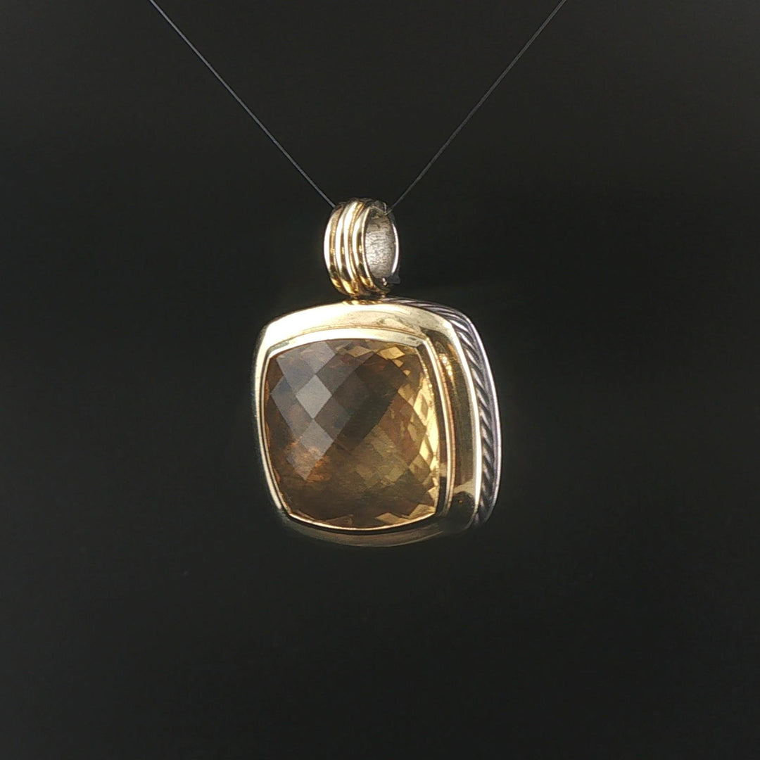 David Yurman 18k Yellow Gold Sterling Silver and Citrine Albion Pendant