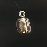 David Yurman 18k Yellow Gold Sterling Silver and Citrine Albion Pendant