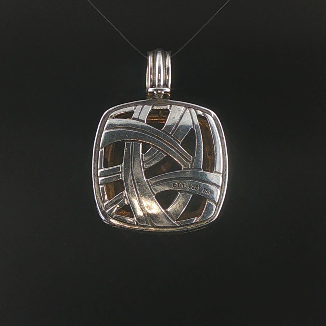 David Yurman 18k Yellow Gold Sterling Silver and Citrine Albion Pendant