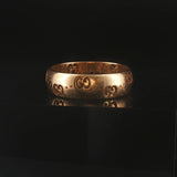 Gucci 18k Yellow Gold 5.5g Solid Logo Band Ring Italy Size 8.5