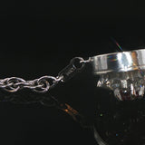 14k White Gold Ruby and 3.50cttw Diamond Solid Circle Pendant Necklace 23"