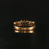 14k Yellow Gold Blue Sapphire and Diamond Vintage Band Ring Size 5.5