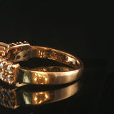 14k Yellow Gold Ruby and Diamond Vintage Band Ring Size 5.5