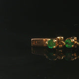 14k Yellow Gold and 1.44cttw Emerald Vintage Tennis Bracelet 6.75"
