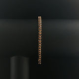 14k Yellow Gold and 1.74cttw Blue Sapphire Vintage Tennis Bracelet 7"