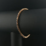 14k Yellow Gold and 1.74cttw Blue Sapphire Vintage Tennis Bracelet 7"
