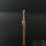 14k Yellow Gold and 1.74cttw Blue Sapphire Vintage Tennis Bracelet 7"