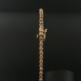 14k Yellow Gold and 1.62cttw Diamond Vintage Tennis Bracelet 7.25"