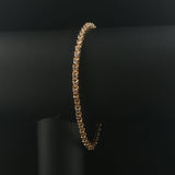 14k Yellow Gold and 1.62cttw Diamond Vintage Tennis Bracelet 7.25"
