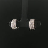 Craig Drake 18k White Gold and 0.70cttw Diamond Solid Huggie Ear Clips