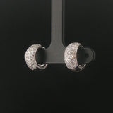 Craig Drake 18k White Gold and 0.70cttw Diamond Solid Huggie Ear Clips