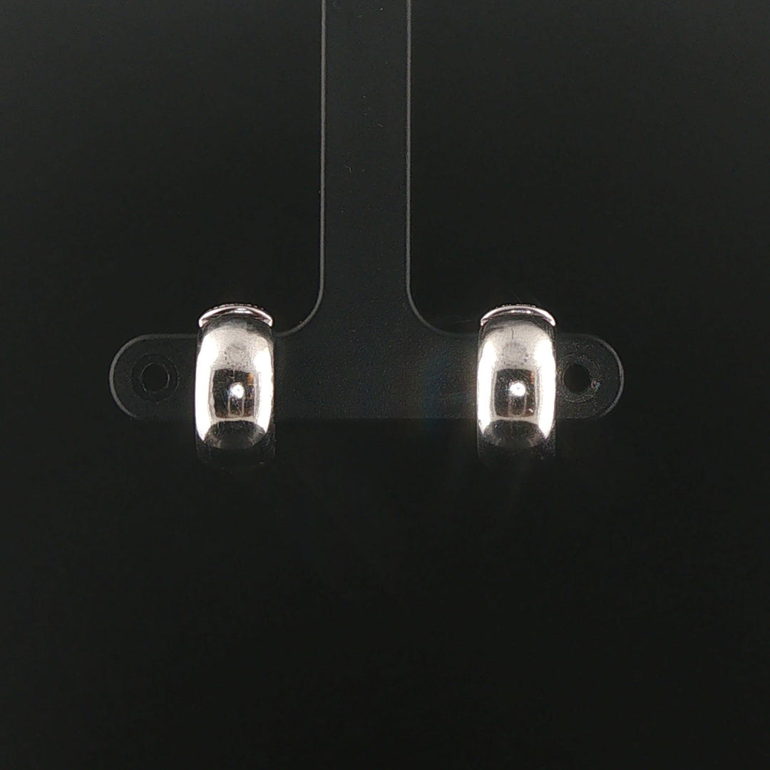 Craig Drake 18k White Gold and 0.70cttw Diamond Solid Huggie Ear Clips