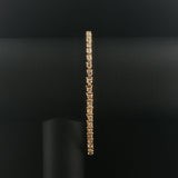14k Yellow Gold and 4cttw Diamond Vintage Tennis Bracelet 7.5"