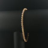 14k Yellow Gold and 4cttw Diamond Vintage Tennis Bracelet 7.5"