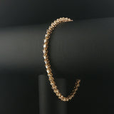 14k Yellow Gold and 4cttw Diamond Vintage Tennis Bracelet 7.5"