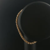14k Yellow Gold and 4cttw Diamond Vintage Tennis Bracelet 7.5"
