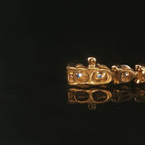 14k Yellow Gold and 4cttw Diamond Vintage Tennis Bracelet 7.5"