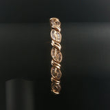 14k Yellow Gold and 4cttw Diamond Heavy 25.6g Link Bracelet 7"