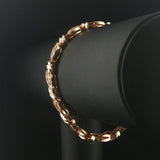 14k Yellow Gold and 4cttw Diamond Heavy 25.6g Link Bracelet 7"