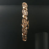 14k Yellow Gold and 4cttw Diamond Heavy 25.6g Link Bracelet 7"