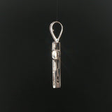 18k White Gold and 3cttw Diamond Solid 12.4g Cross Pendant 2"