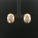 14k Yellow and White Gold 1cttw Diamond Vintage Earrings