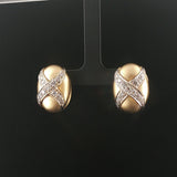 14k Yellow and White Gold 1cttw Diamond Vintage Earrings