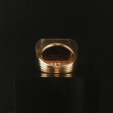 18k Yellow Gold 9.8ct Amethyst and 0.70cttw Diamond Heavy Ring Size 5