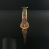 Levian 14k Yellow Gold 1.50cttw Diamond Buckle Bangle Bracelet 6.75"