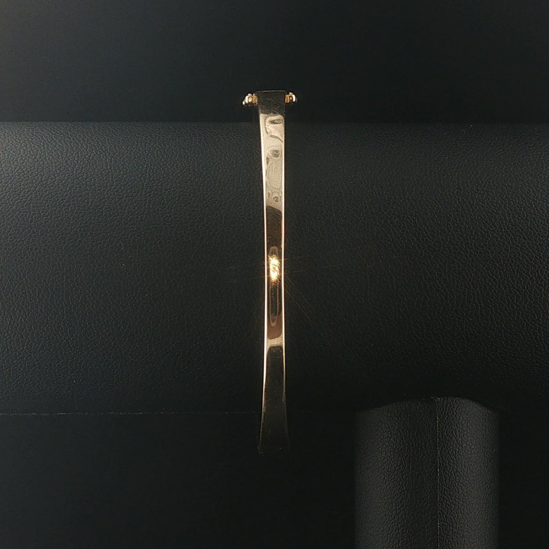Levian 14k Yellow Gold 1.50cttw Diamond Buckle Bangle Bracelet 6.75"