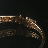 Levian 14k Yellow Gold 1.50cttw Diamond Buckle Bangle Bracelet 6.75"