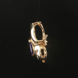 14k Yellow Gold 2.3ct Tanzanite and 0.65cttw Diamond Pendant 1"