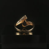 14k Yellow Gold 1.85ct Tanzanite and 0.60cttw Diamond Bypass Ring Size 7