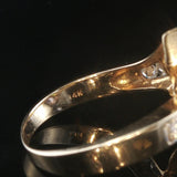 14k Yellow Gold 1.85ct Tanzanite and 0.60cttw Diamond Bypass Ring Size 7