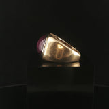 14k Yellow Gold Purple Star Sapphire Vintage Heavy Ring Size 7.25